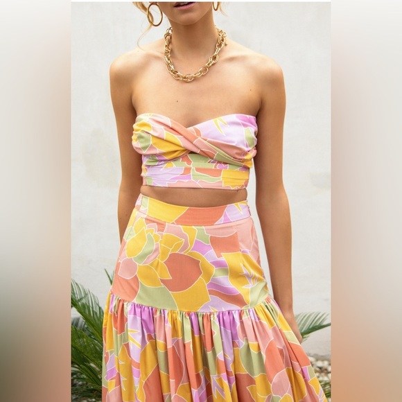 Runaway The Label Ayla Bandeau Crop Top - Picture 1 of 6